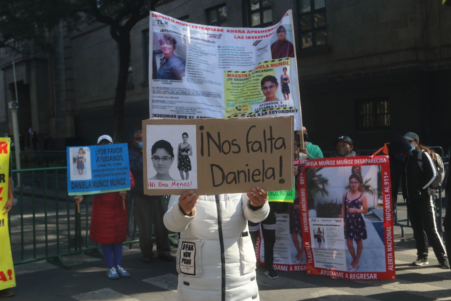 Protesta por Daniela Muñoz, desaparecida en Apizaco, Tlaxcala