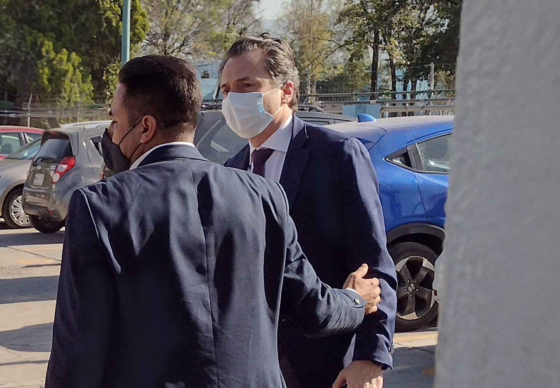 Emilio Lozoya llega a la audiencia del 3 de noviembre del 2021