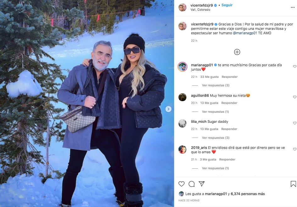 Vicente Fernández y Mariana González