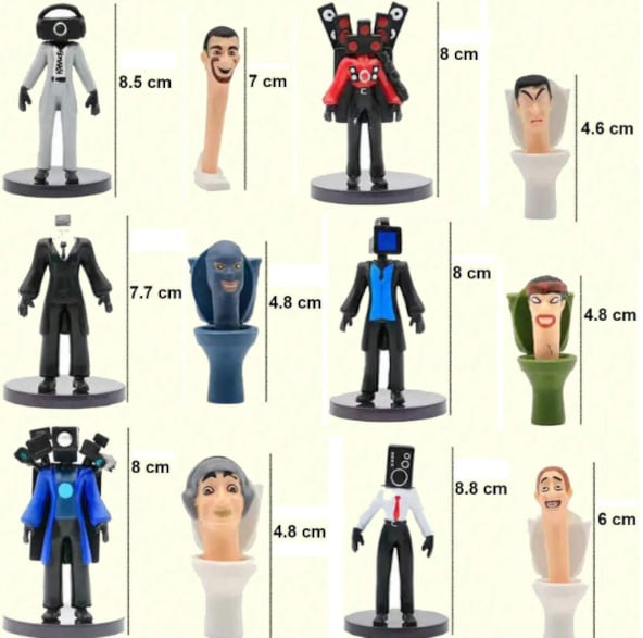 Kit de 12 figuras de Skibidi Toilet en Shein