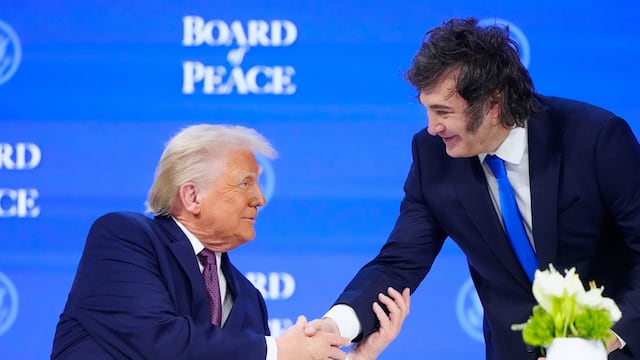 Javier Milei y Donald Trump en Davos, Suiza