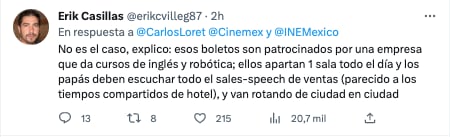 Responden a Carlos Loret de Mola por supuesto complot de Cinemex