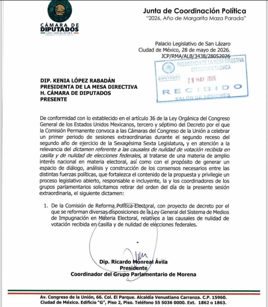 Cámara de Diputados frena reforma en materia de nulidad