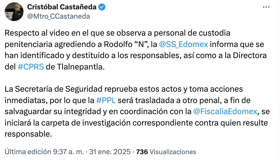 Cristóbal Castañeda, secretario de Seguridad del Estado de México