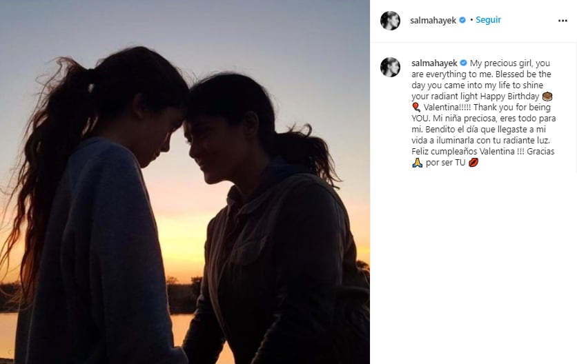 Salma Hayek celebra el cumpleaños de su hija Valentina.
