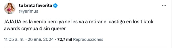 Yeri Mua confirma el regreso del CryMua en los TikTok Awards 2024