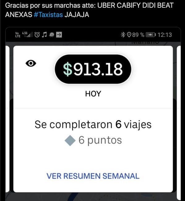 El operador se mofó de las acciones de los taxistas.
