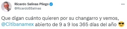 Ricardo Salinas Pliego pregunta "¿cuánto quieren por su changarro?"
