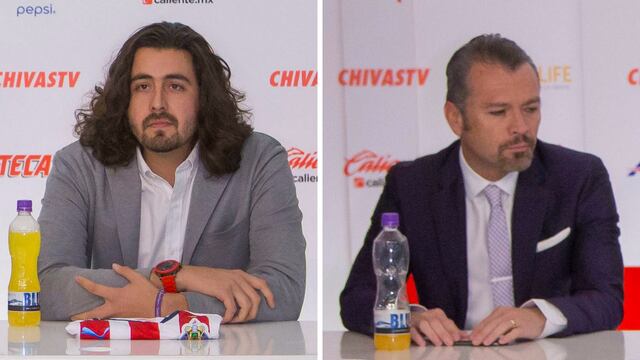 Amaury Vergara y José Luis Higuera en conferencia de prensa.