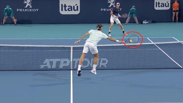 Federer ganó un tremendo punto