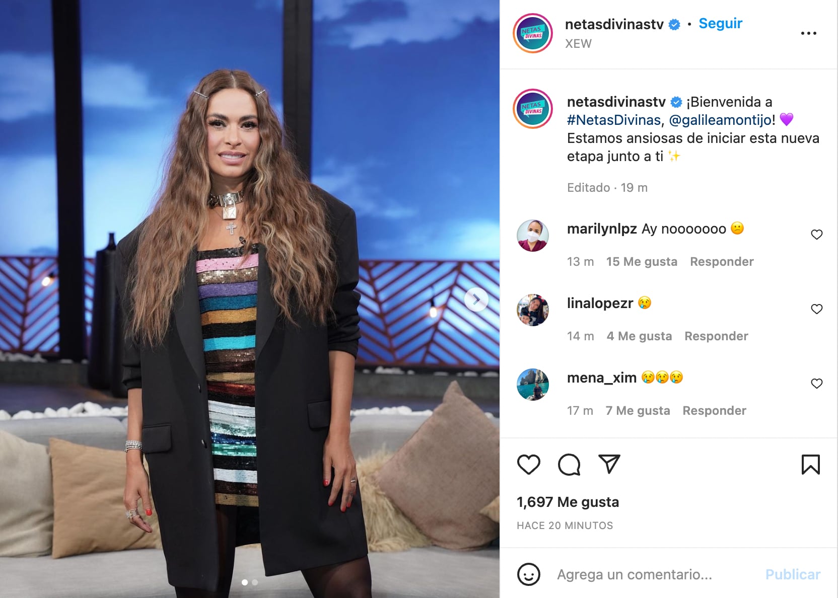 Galilea Montijo en Netas Divinas