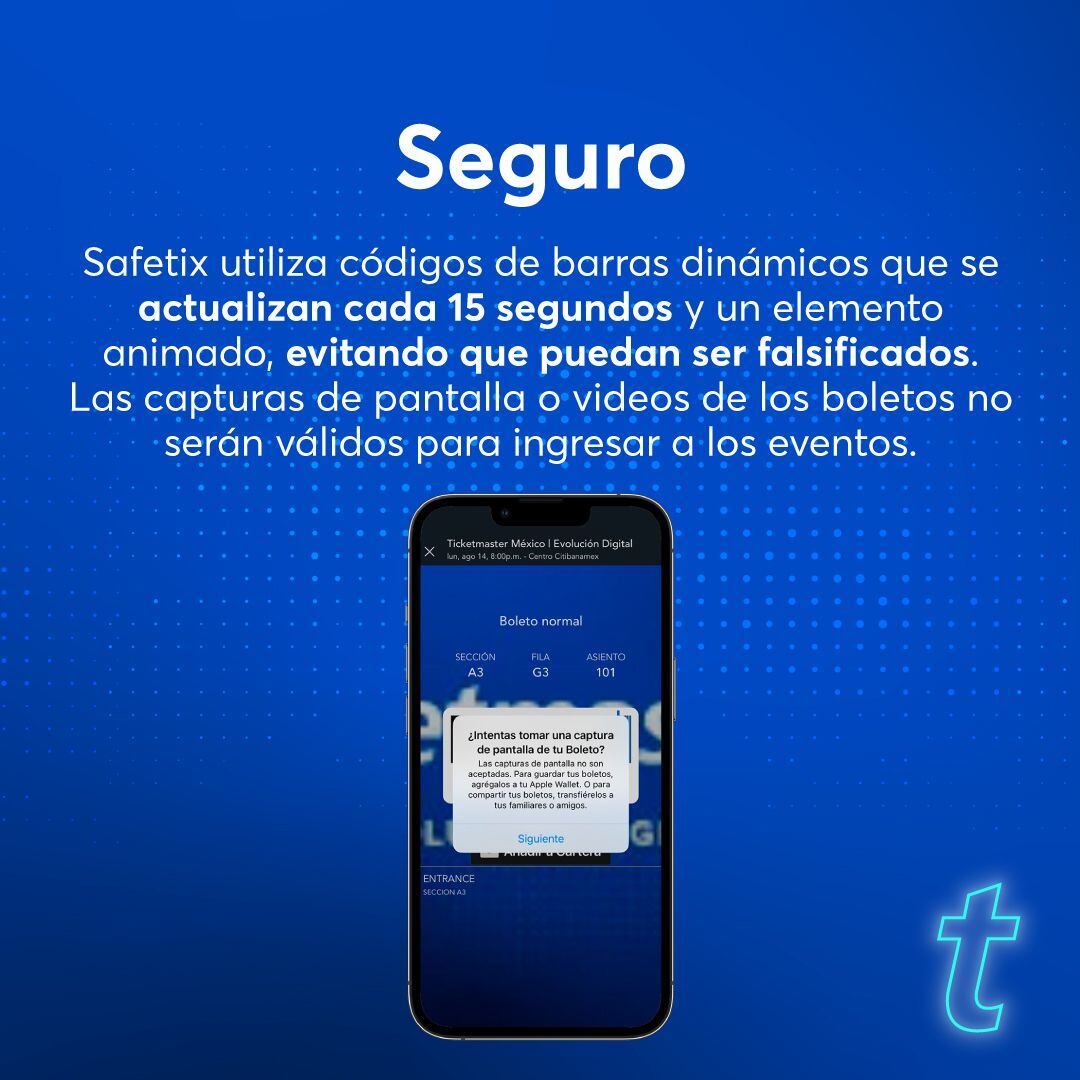 Safetix, el boleto digital de Ticketmaster