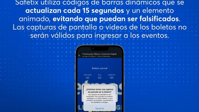 Safetix, el boleto digital de Ticketmaster