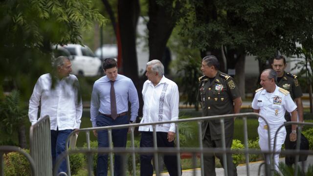 Andrés Manuel López Obrador, presidente de México junto a Samuel García gobernador de Nuevo León