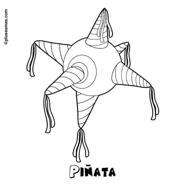6 dibujos de piñatas para colorear ahora que inician las posadas en México