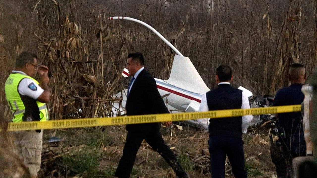 Helicóptero accidentado en el que murieron Martha Erika Alonso y Moreno Valle.