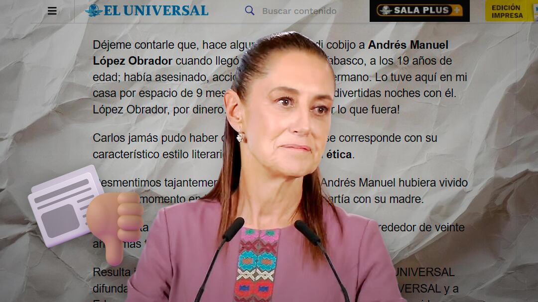 “Ya supérame”: Sheinbaum responde a El Universal por falsa entrevista atribuida a Monsiváis