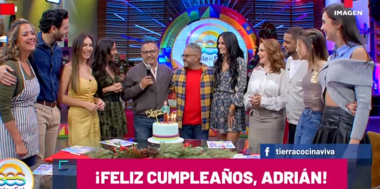 Joanna Vega-Biestro antes del impacto de la bomba de confeti en Sale el Sol.
