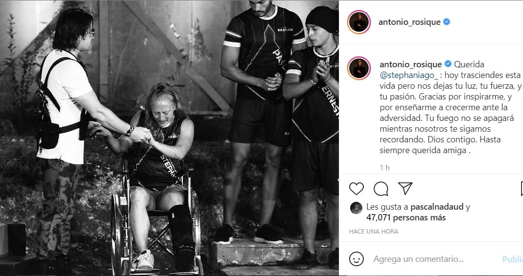 Publicación en Instagram de Toño Rosique