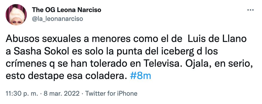 Tuit de Leona Narciso