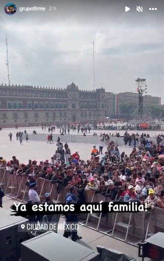 Grupo Firme ensaya en el Zócalo de la CDMX