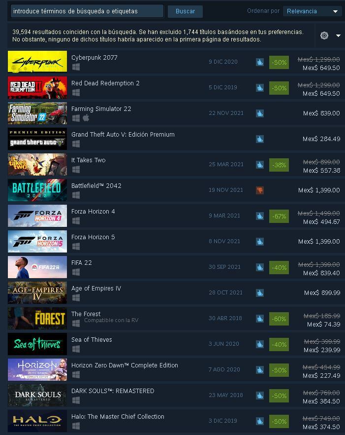 Ventas Cyberpunk 2077 Steam