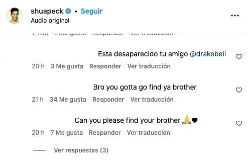 Fans de Drake Bell pidieron a Josh Peck y a Miranda Cosgrove buscar a su hermano tras su desaparición