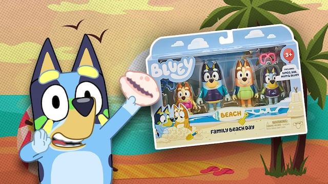Set coleccionable Bluey a la playa