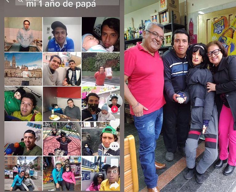 En TikTok tiene una familia hecha con papel maché; esposa, hijos y todo (VIDEO)