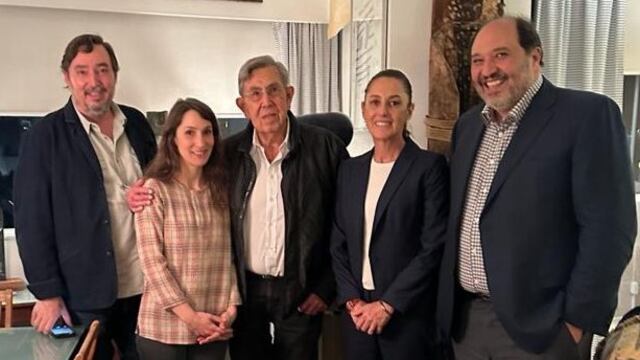 Claudia Sheinbaum visita a Cuauhtémoc Cárdenas y sus hijos