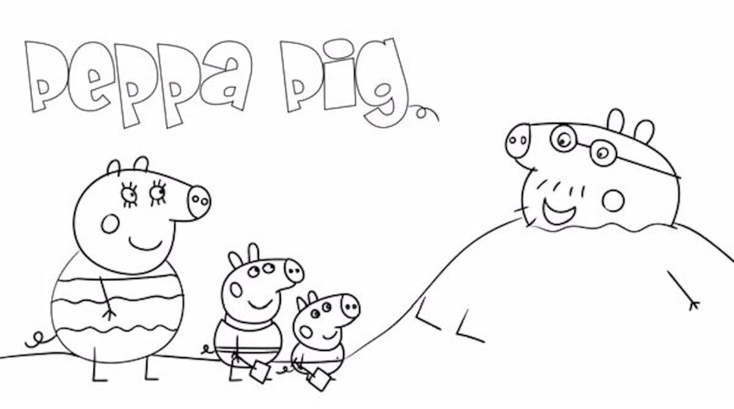 Dibujos de George, el hermano de Peppa Pig con temática de playa: 7 plantillas bonitas para imprimir y colorear