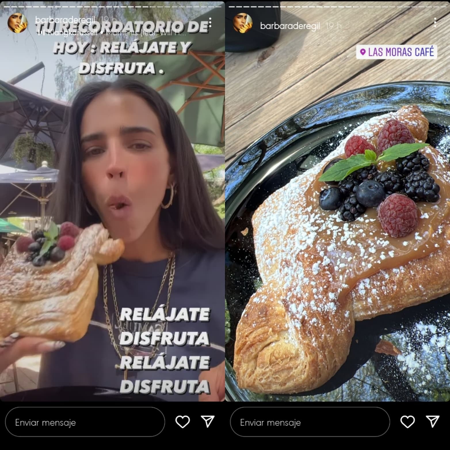 Bárbara de Regil se come un mega pan.