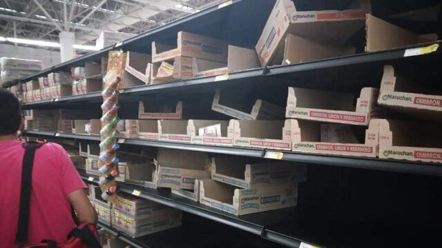 Supuestas compras de pánico de sopas instanatáneas