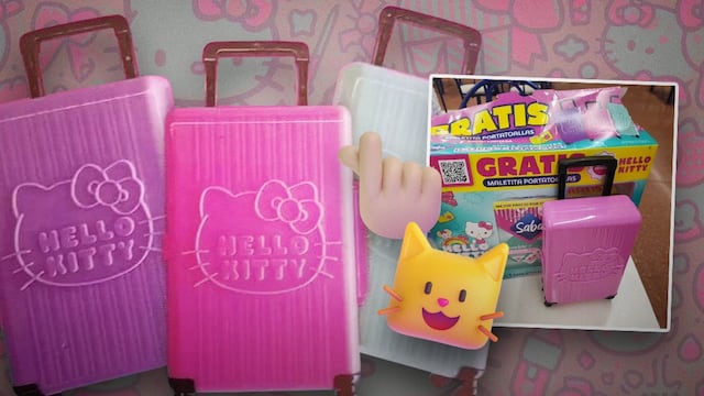 Hello Kitty llega a Saba en forma de una mini maleta que transporta toallas sanitarias