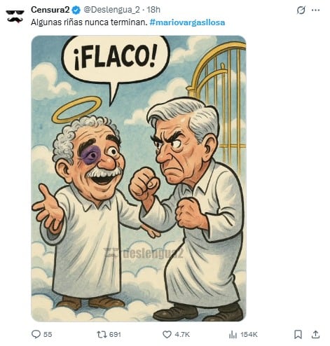 Memes de Mario Vargas Llosa y Gabriel García Márquez