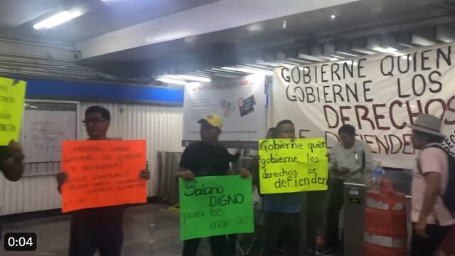 Maestros de la CNTE dan acceso libre al Metro CDMX