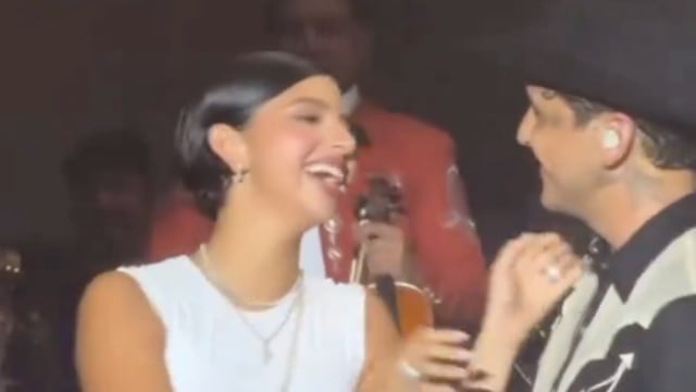 Angela Aguilar en el concierto de Christian Nodal