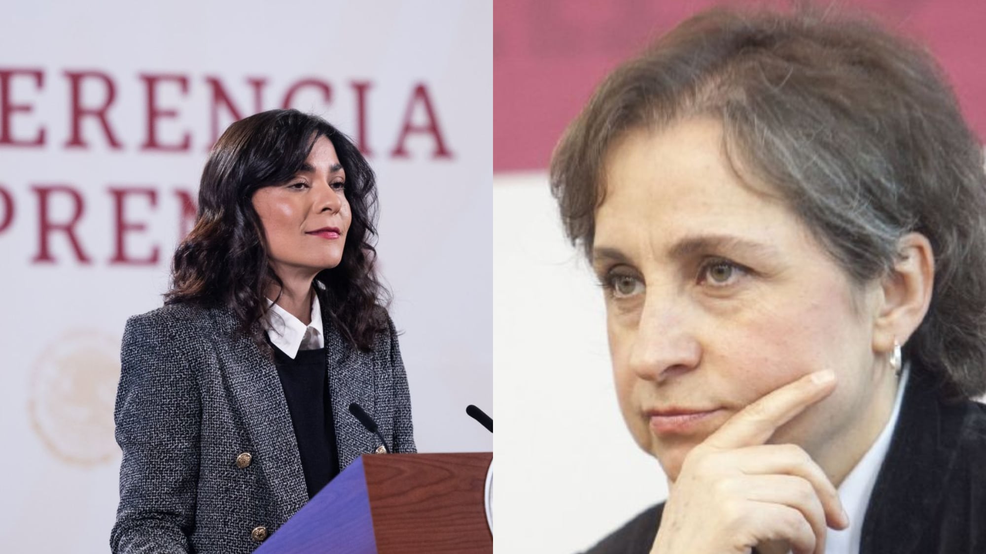 Ana Elizabeth García Vilchis se lanza contra Carmen Aristegui en la mañanera de AMLO