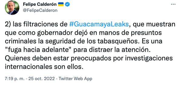 Felipe Calderón afirma que también se busca desviar atención del hackeo a la Sedena