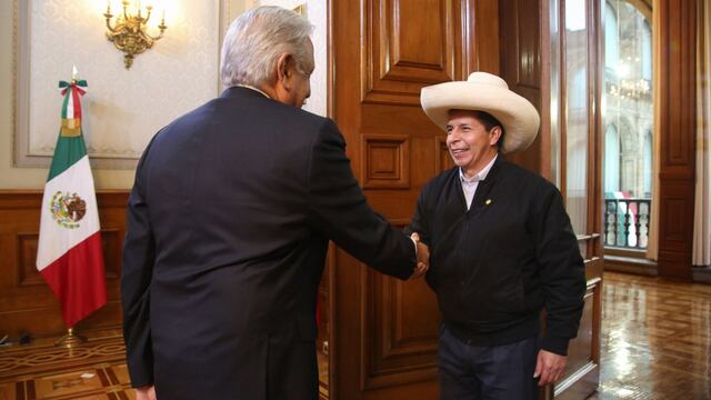 AMLO y Pedro Castillo,expresidente de Perú
