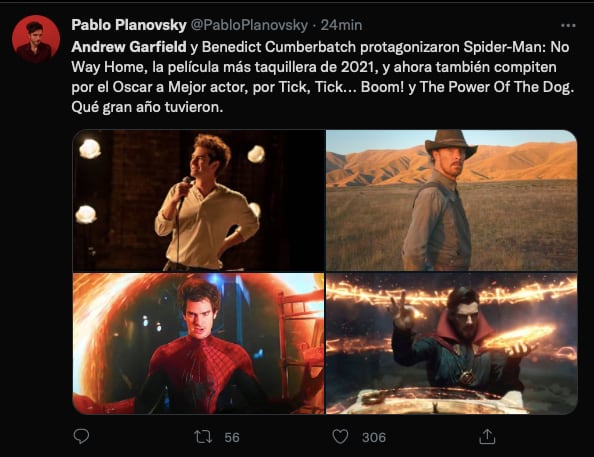 Andrew Garfield es nominado al Óscar 2022 y en redes celebran