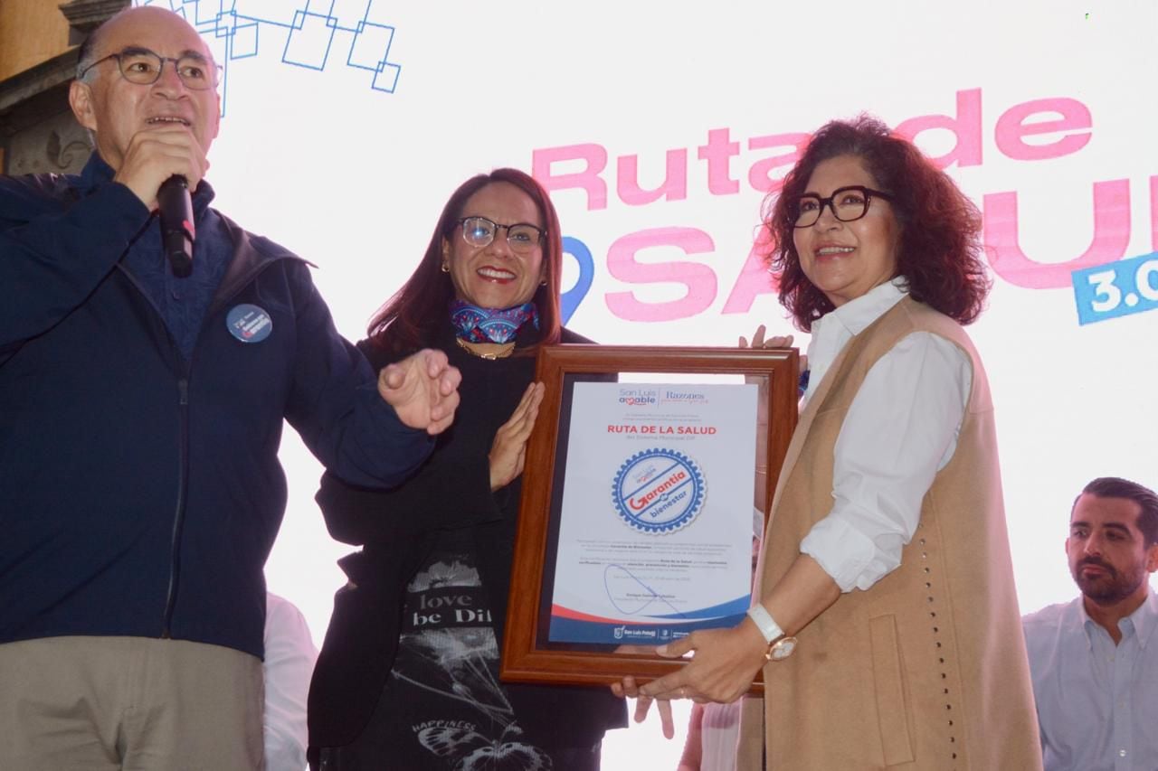 Estela Arriaga y Enrique Galindo lanzan Ruta de la Salud 3.0 en San Luis Capital.