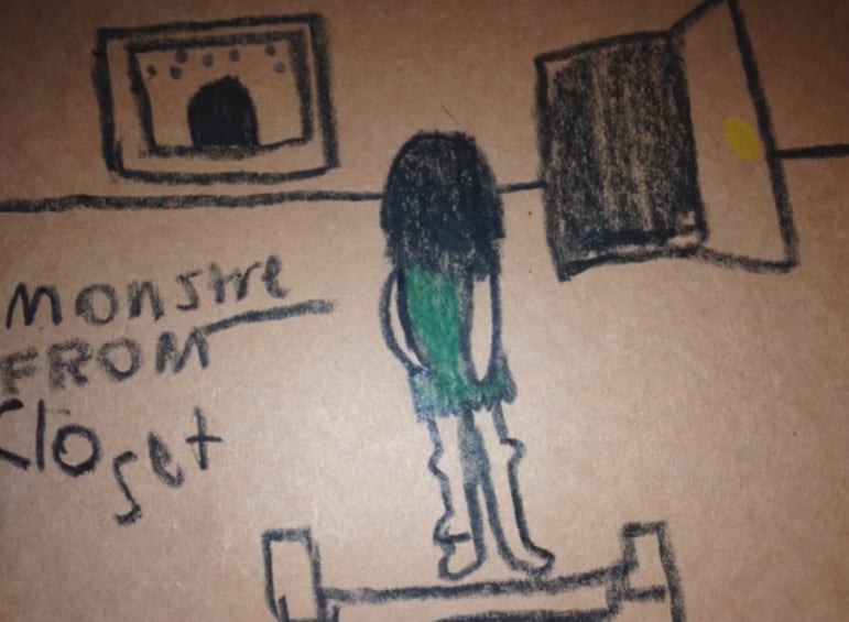 Dibujo perturbador de un niño