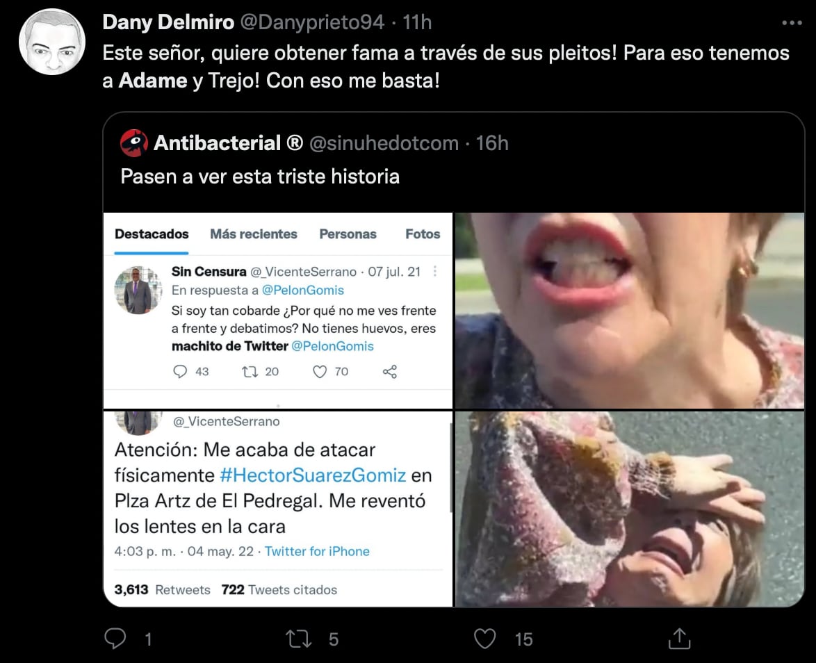 ¿Alfredo Adame vs. Carlos Trejo?: Pleito entre Hector Suárez Gomís y Vicente Serrano la revive en memes