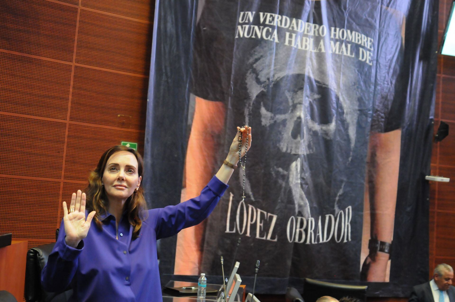 Lilly Téllez pide a AMLO que deje de referirse a la Santa Muerte como santa