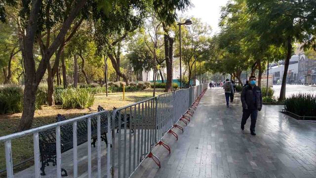 Alameda Central cercada