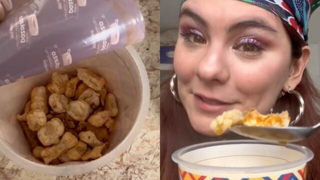 TikToker prueba pozole instantáneo y comparte sus impresiones