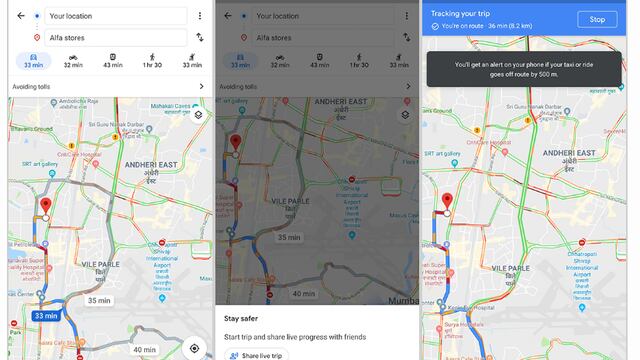 Google Maps alertará a pasajeros cuando su taxi se salga de ruta