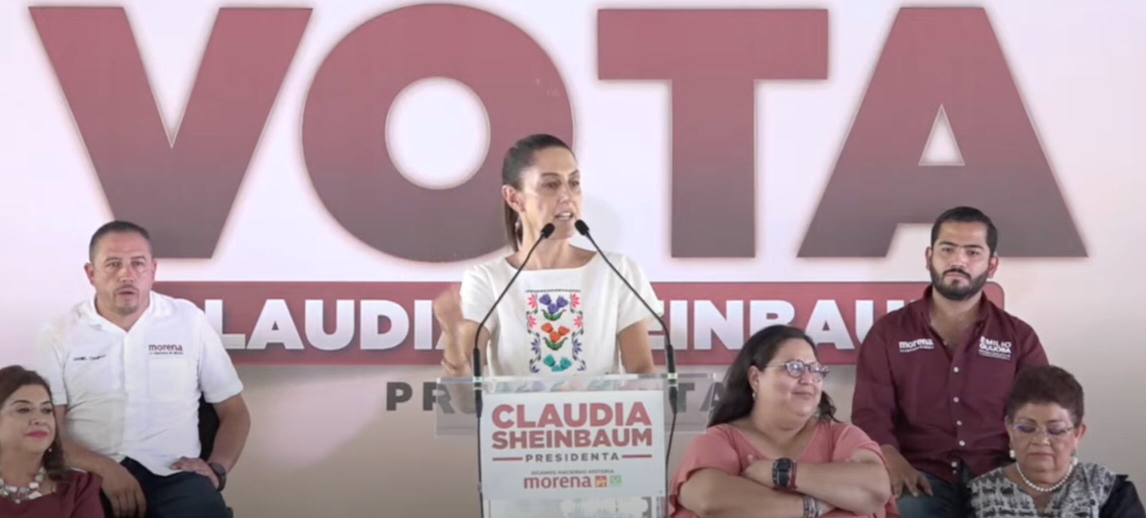 Claudia Sheinbaum en su mitin de Magdalena Contreras