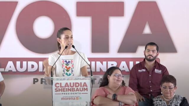 Claudia Sheinbaum en su mitin de Magdalena Contreras